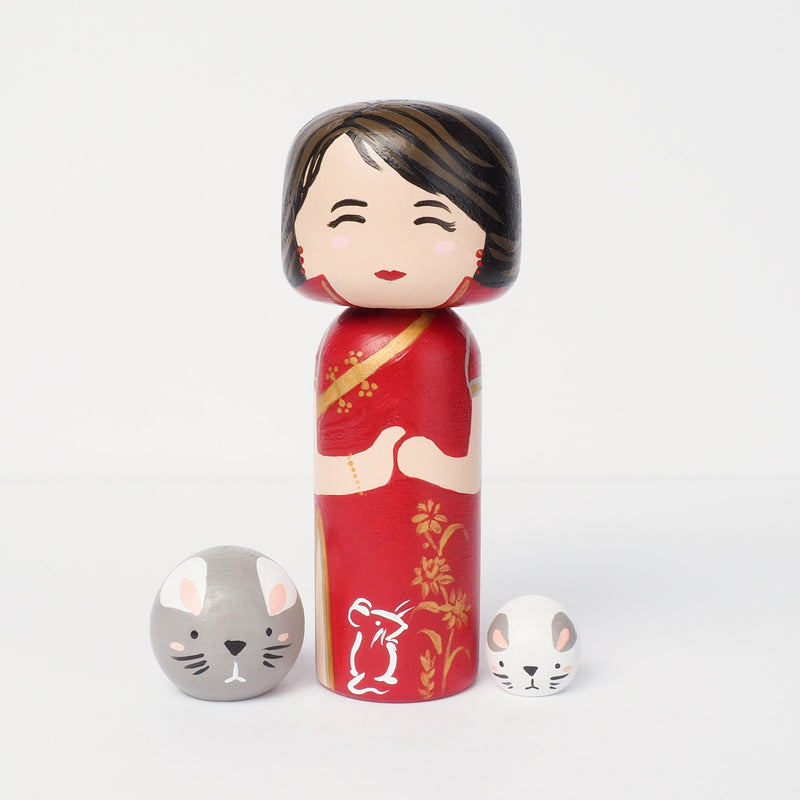 This Chinese New Year is the Year of the Rat.  Introducing our new Year of the Rat Kokeshi dolls, Peg Dolls! Give something unique this new year. Do you know anyone who was born in 1948, 1960, 1972, 1984, 1996, 2008, 2020? They are hand-painted with love.
