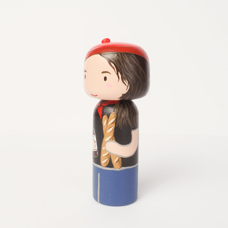 Family and Friends Portrait on Kokeshi and Peg Dolls
