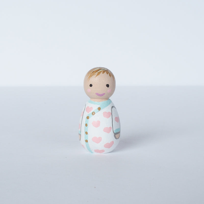 Family portrait mini Kokeshi with pets