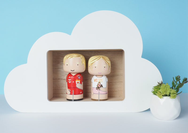 Customized Family Portrait Kokeshi Dolls