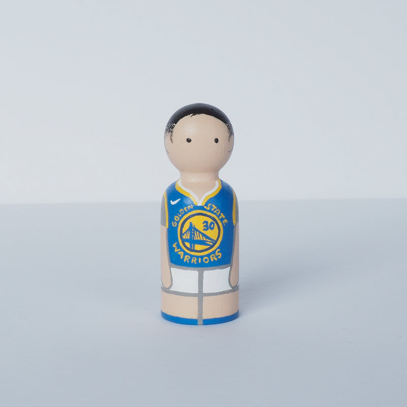 Golden State Warrior Family portrait peg dolls Father's Day gift