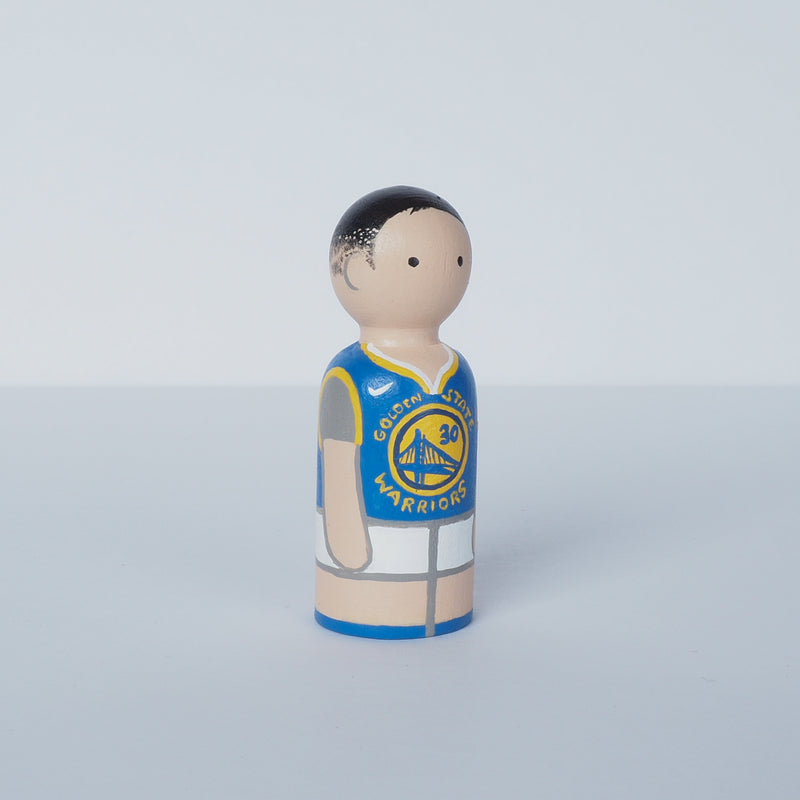Golden State Warrior Family portrait peg dolls Father's Day gift