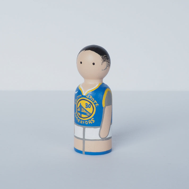 Golden State Warrior Family portrait peg dolls Father's Day gift