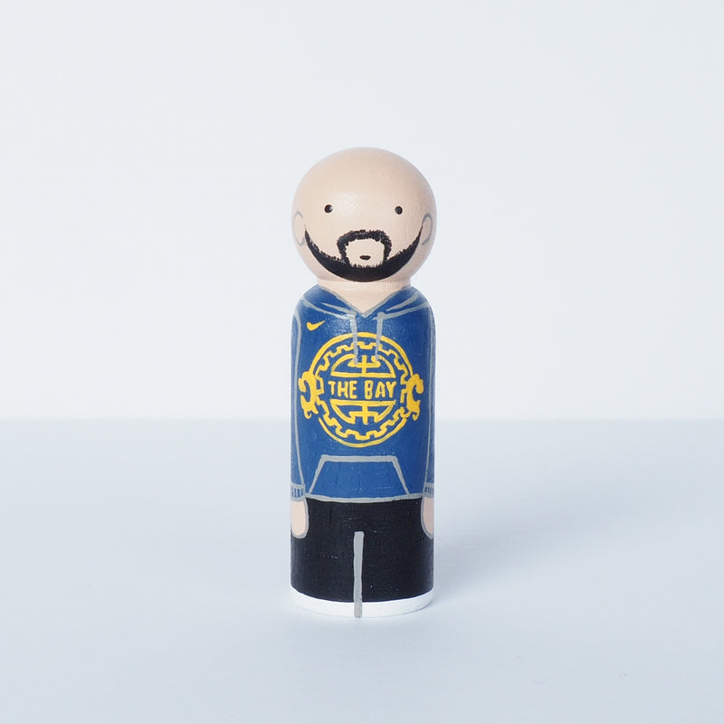 Golden State Warrior Family portrait peg dolls Father's Day gift