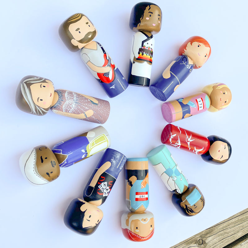 Customized Family Portrait Kokeshi Dolls