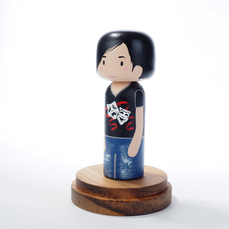 Drama Teacher - Occupational and family portrait Kokeshi dolls!  Give something unique and personalized.  Customize an occupation of your family, friends, or colleagues on Kokeshi dolls!  They are hand-painted with love that show the uniqueness of each individual.