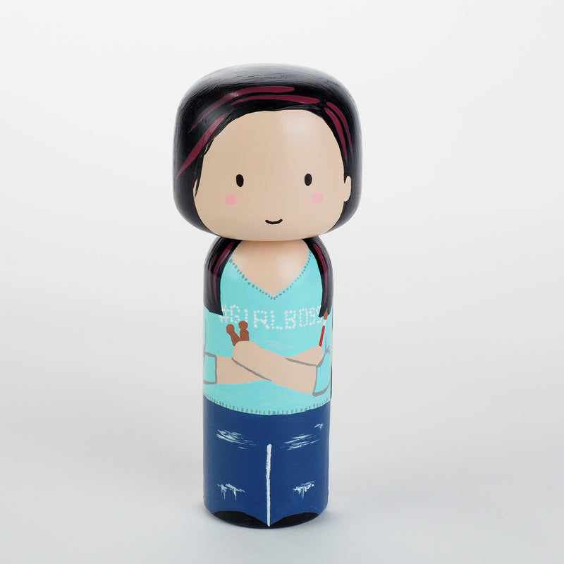 Customized Family Portrait 2-in-I Kokeshi Dolls - Large Peg Dolls