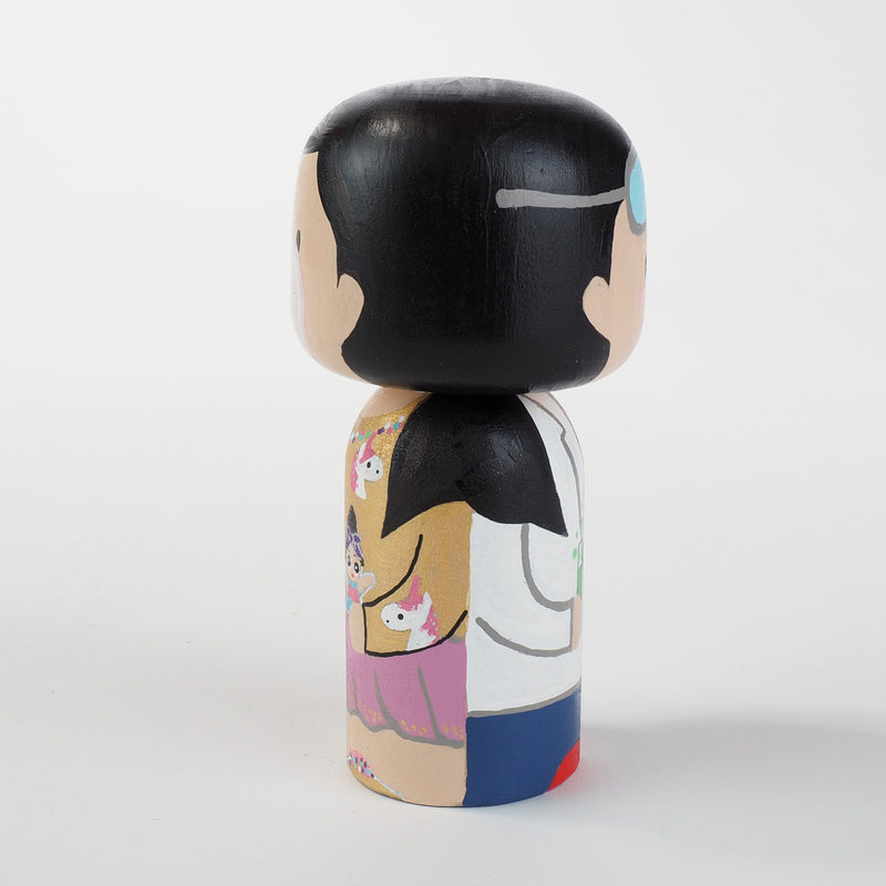 Customized Family Portrait 2-in-I Kokeshi Dolls - Large Peg Dolls