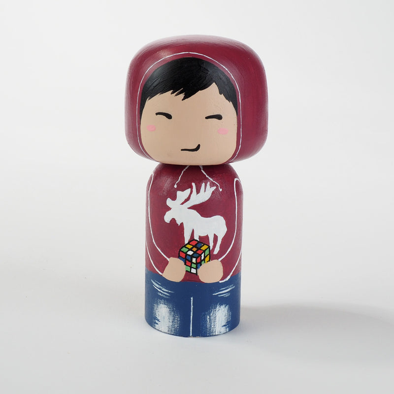 Customized Family Portrait 2-in-I Kokeshi Dolls - Large Peg Dolls