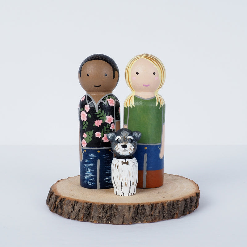 Family and friends portrait - Peg dolls