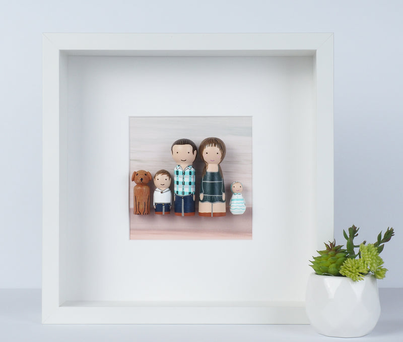 Family and friends portrait - Peg dolls