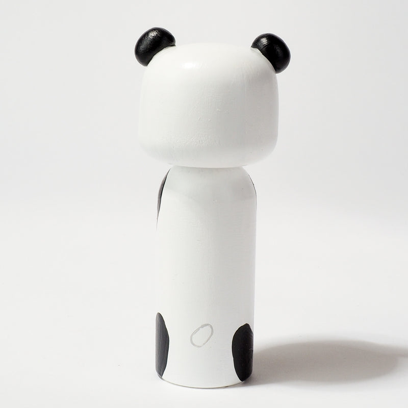 Kokeshi doll in Panda costume!  This cute panda doll will warm your heart or your special someone.  Perfect gift for anyone who are in love with panda!   All dolls are hand-painted with love.  Collect them all, other animals are also available.