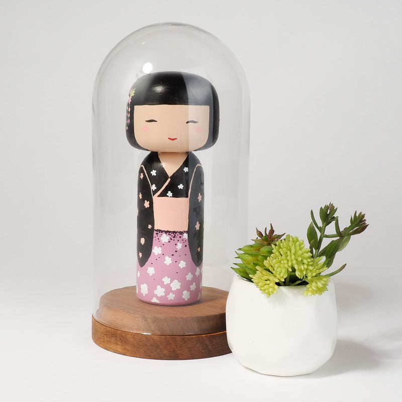 Hand-painted Japanese wooden Kokeshi doll! This cute Japanese doll will warm your heart or your someone special.  All dolls are hand-painted with love.