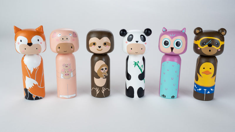 Owl Kokeshi doll!  This cute owl doll will warm your heart or your special someone.  Perfect gift for anyone who are in love with owl and woodland animals!   All dolls are hand-painted with love.  Collect them all, other animals are also available.