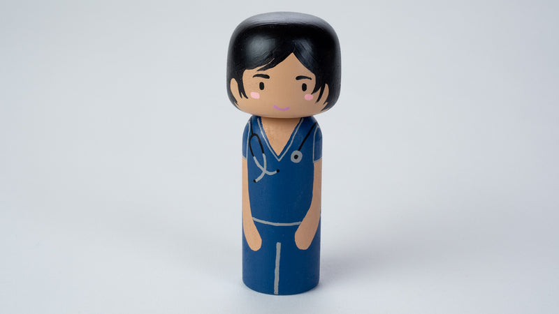 Nurse Kokeshi and Peg doll