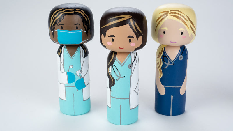 Doctor Kokeshi and Peg doll