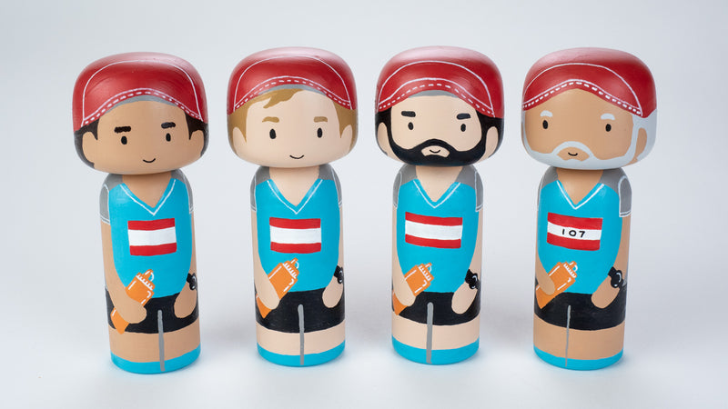 Runner - Hobby and Occupational Kokeshi Dolls