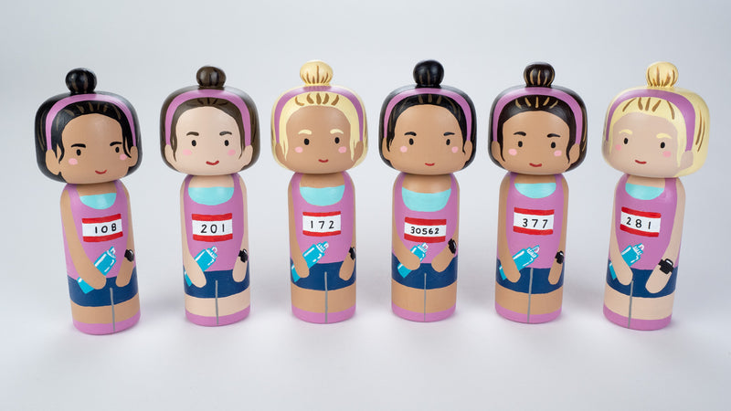 Runner - Hobby and Occupational Kokeshi Dolls