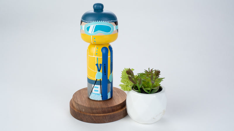 Skier - Hobby and Occupational Kokeshi Dolls