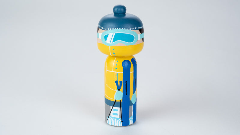 Skier - Hobby and Occupational Kokeshi Dolls