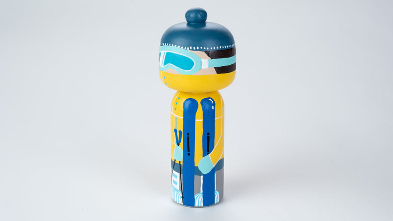 Skier - Hobby and Occupational Kokeshi Dolls