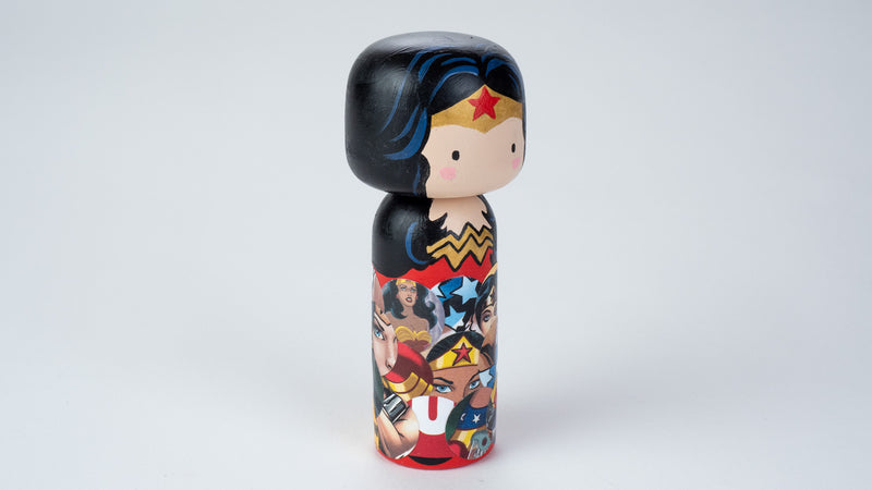 Introducing our new upcycled superhero Kokeshi dolls!  These Kokeshi are made using used comics or books and are carefully hand-painted to match the character and theme of the books.  We spark the joy back of used books and upcycle it to something that is unique and personalized.  They are all truly one of a kind.