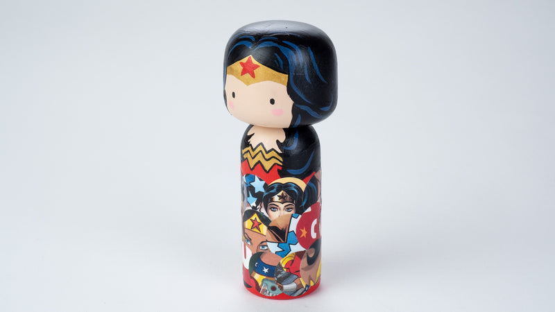 Introducing our new upcycled superhero Kokeshi dolls!  These Kokeshi are made using used comics or books and are carefully hand-painted to match the character and theme of the books.  We spark the joy back of used books and upcycle it to something that is unique and personalized.  They are all truly one of a kind.