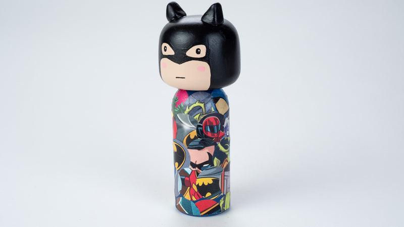 Introducing our new upcycled superhero Kokeshi dolls!  These Kokeshi are made using used comics or books and are carefully hand-painted to match the character and theme of the books.  We spark the joy back of used books and upcycle it to something that is unique and personalized.  They are all truly one of a kind.