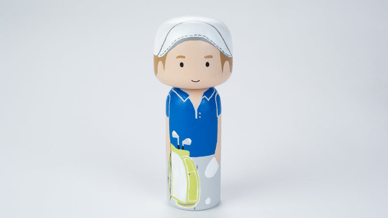 Golfer - Hobby and Occupational Kokeshi Dolls