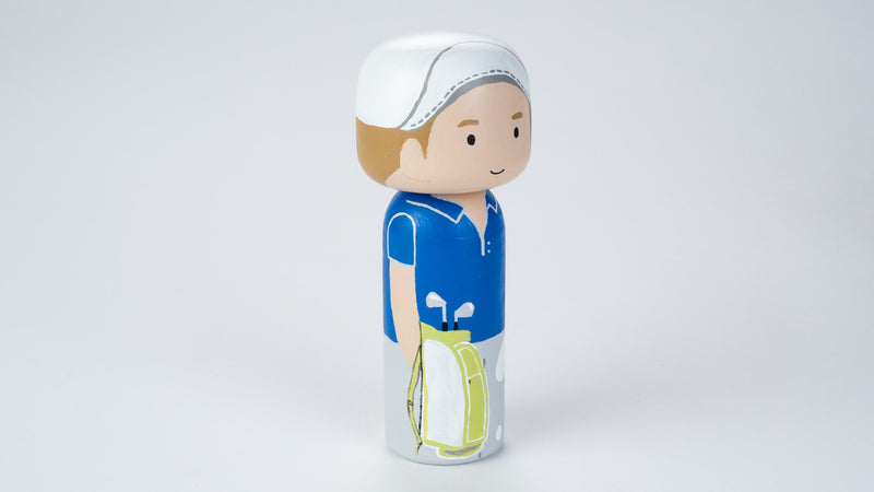 Golfer - Hobby and Occupational Kokeshi Dolls