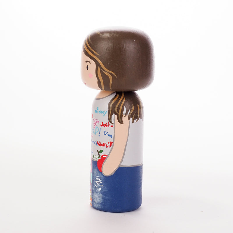 Teacher - Occupational and family portrait Kokeshi dolls!  Give something unique and personalized.  Customize an occupation of your family, friends, or colleagues on Kokeshi dolls!  They are hand-painted with love that show the uniqueness of each individual.