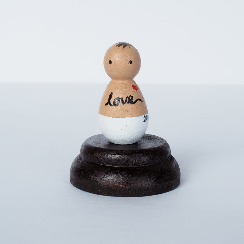 This custom baby peg doll is designed to bring comfort to parents who are grieving miscarriage and losses.
