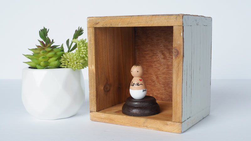 This custom baby peg doll is designed to bring comfort to parents who are grieving miscarriage and losses.