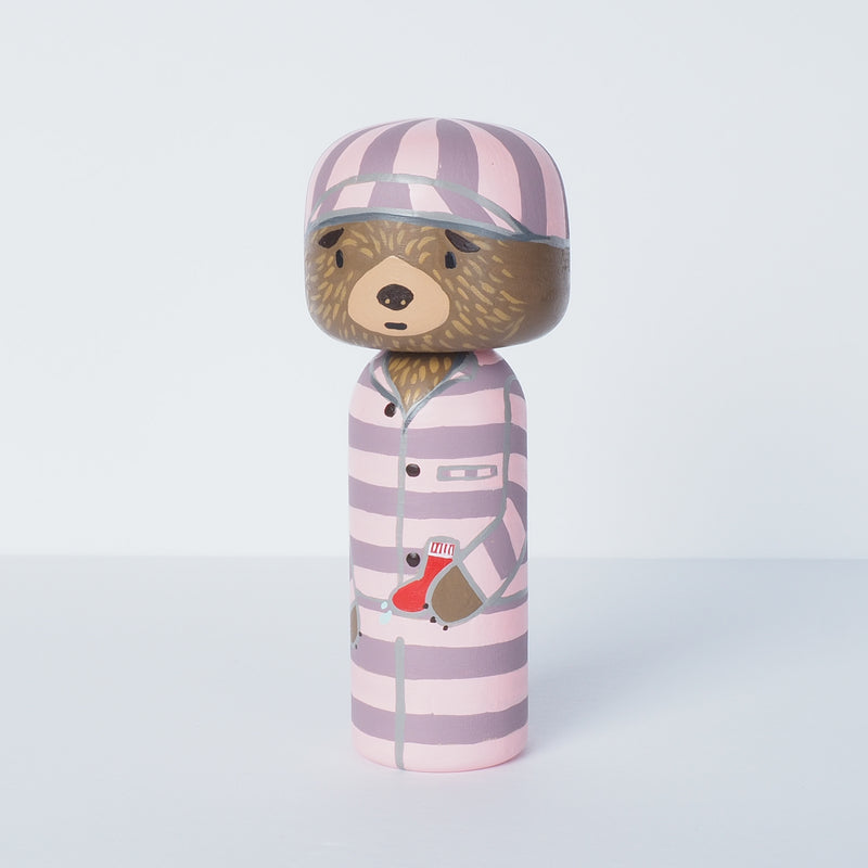 Paddington Kokeshi peg doll