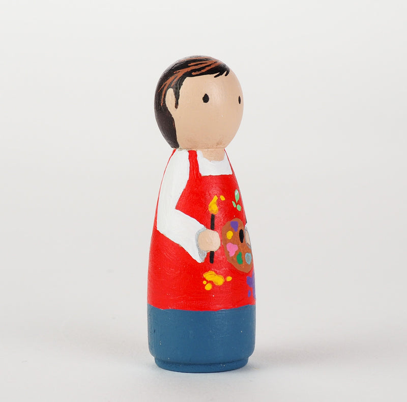 Occupational gift - Artist and Painter Peg Dolls
