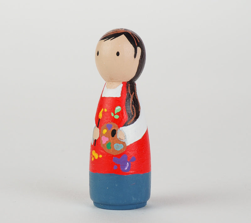 Occupational gift - Artist and Painter Peg Dolls