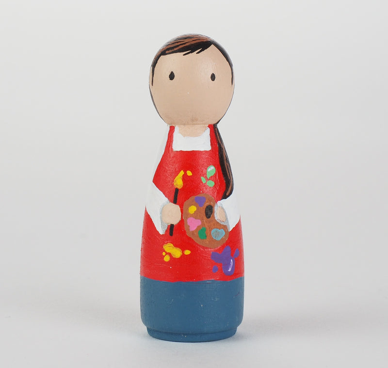 Occupational gift - Artist and Painter Peg Dolls