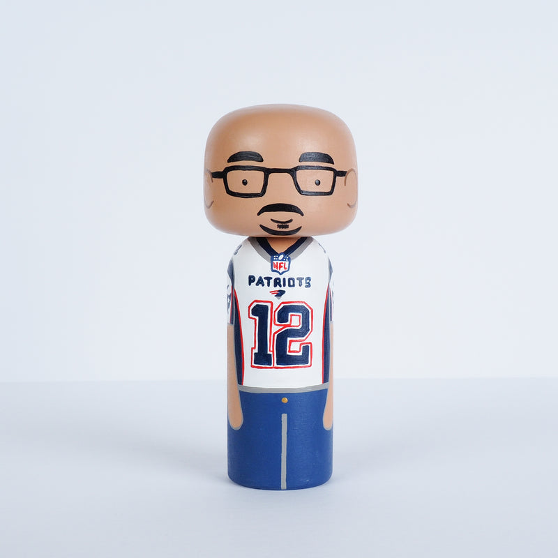 Patriots Fan Family and Friends Portrait - Kokeshi Dolls