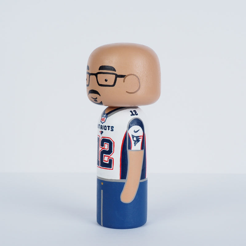 Patriots Fan Family and Friends Portrait - Kokeshi Dolls