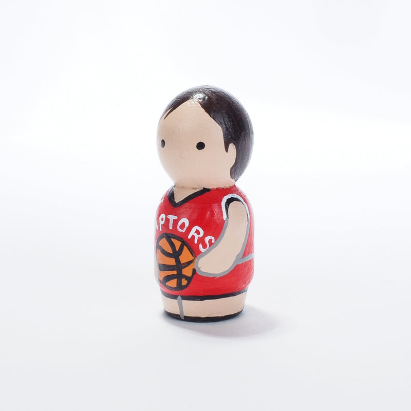 Raptors Fans - Family Peg Dolls and Kokeshi - Mini Family Portrait