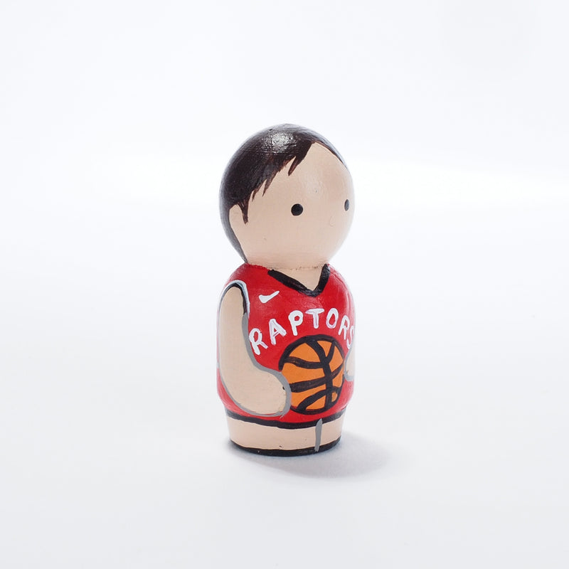 Raptors Fans - Family Peg Dolls and Kokeshi - Mini Family Portrait