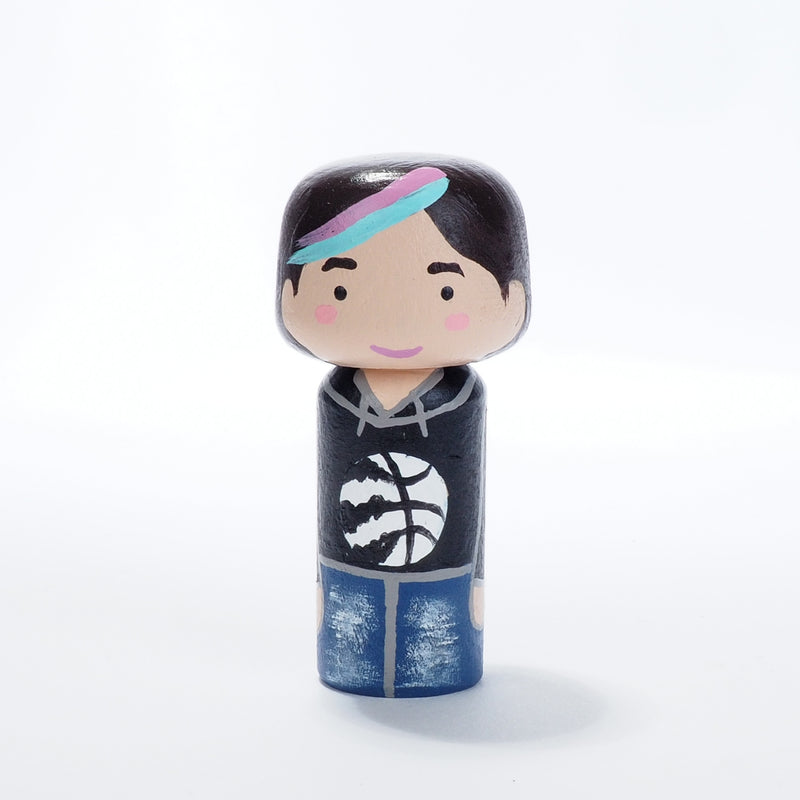 Toronto Raptors fans - Give something unique and personalized.  Custom peg and Kokeshi dolls of your family!  They are hand-painted that show the uniqueness of each individual in your family.  This will definitely touch the heart and bring smiles, may be even happy tears to your family.