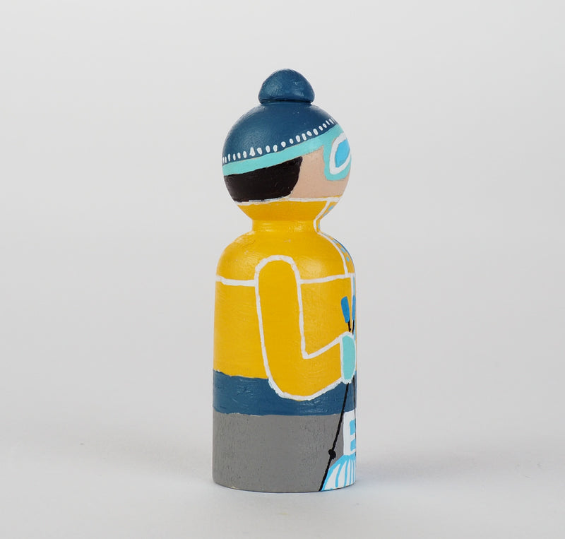 Occupational gift - Skier Peg Dolls