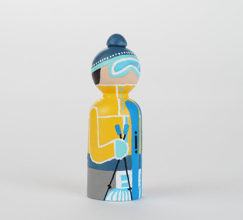 Occupational gift - Skier Peg Dolls