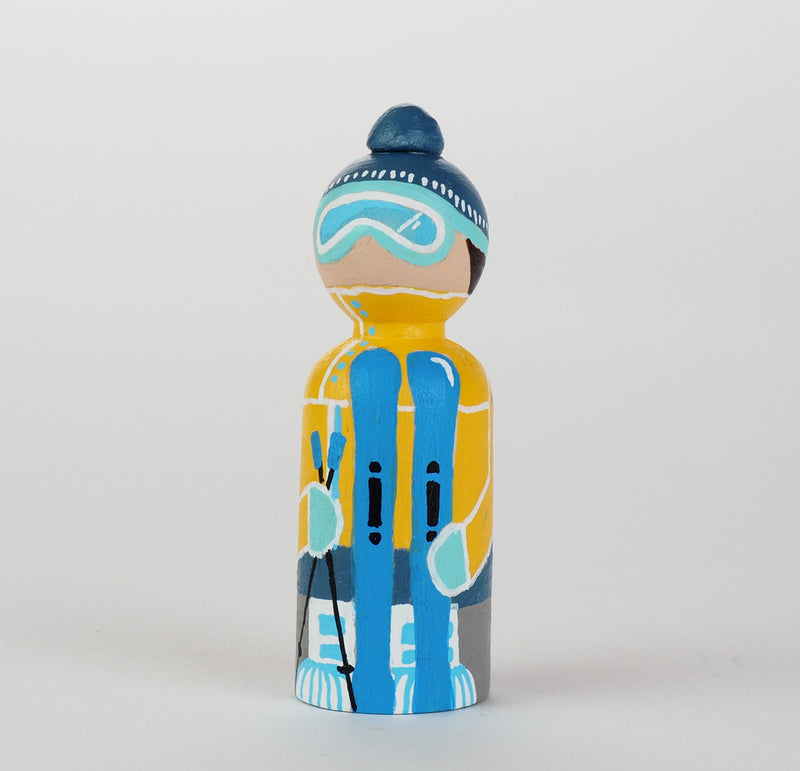 Occupational gift - Skier Peg Dolls