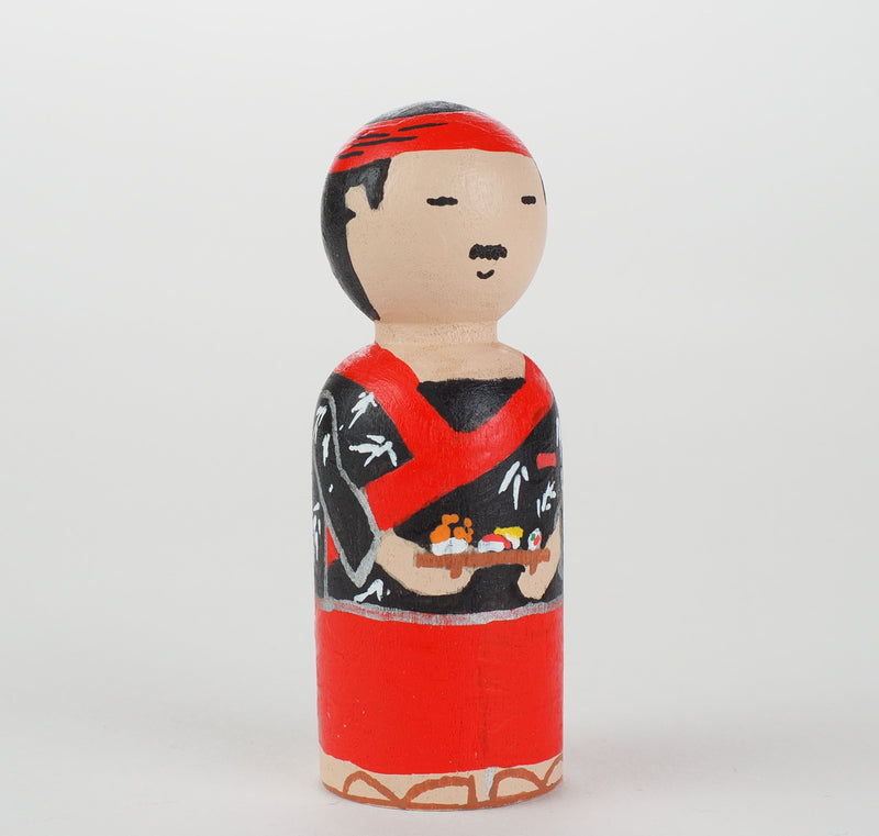 Occupational gift - Sushi Chef Peg Dolls