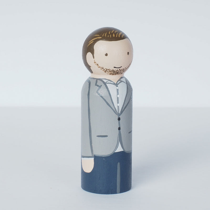 Work Colleague friends and retirement and go away gift - Peg dolls portrait