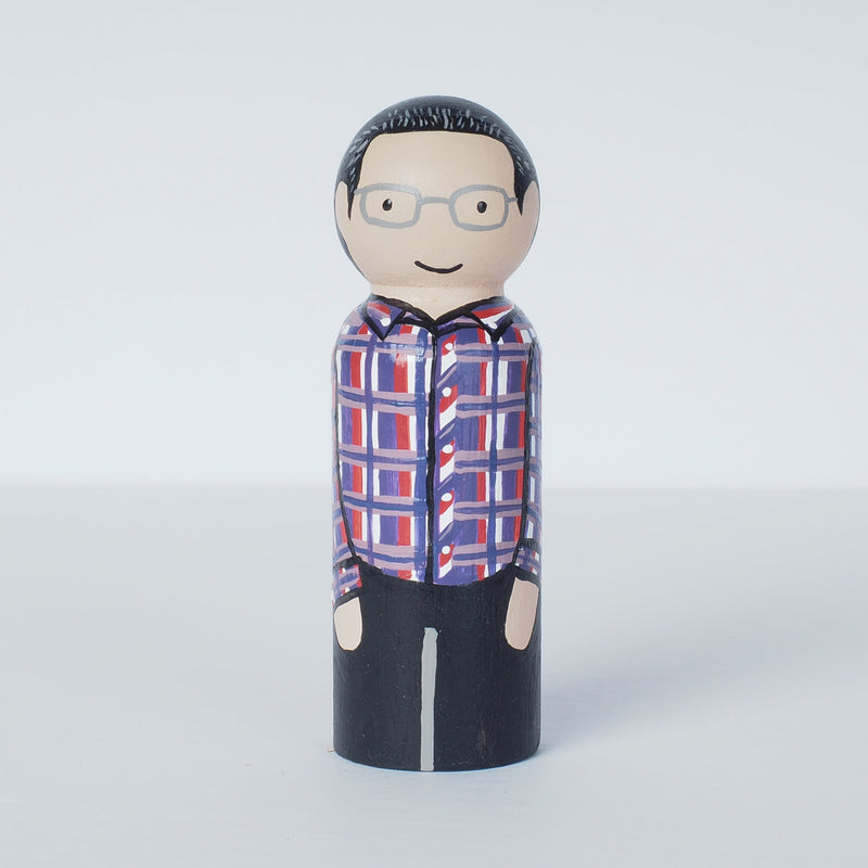 Work Colleague friends and retirement and go away gift - Peg dolls portrait