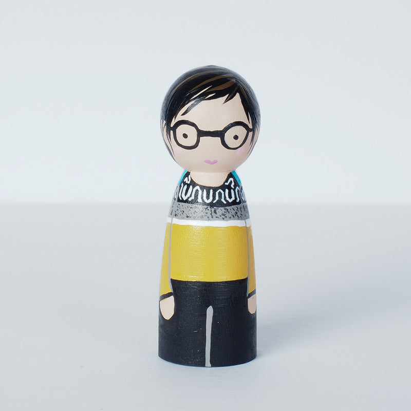 Work Colleague friends and retirement and go away gift - Peg dolls portrait