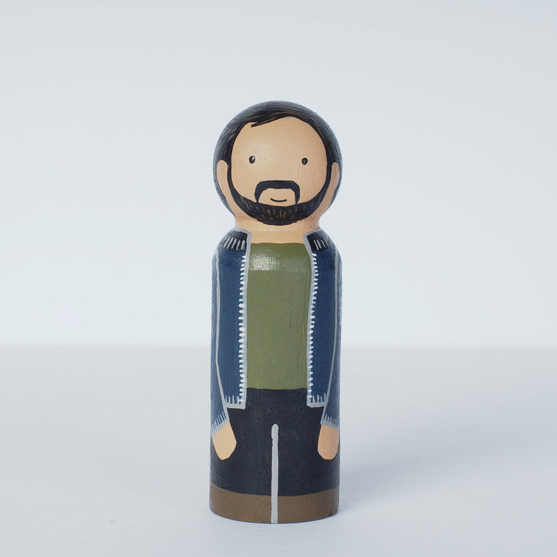 Work Colleague friends and retirement and go away gift - Peg dolls portrait